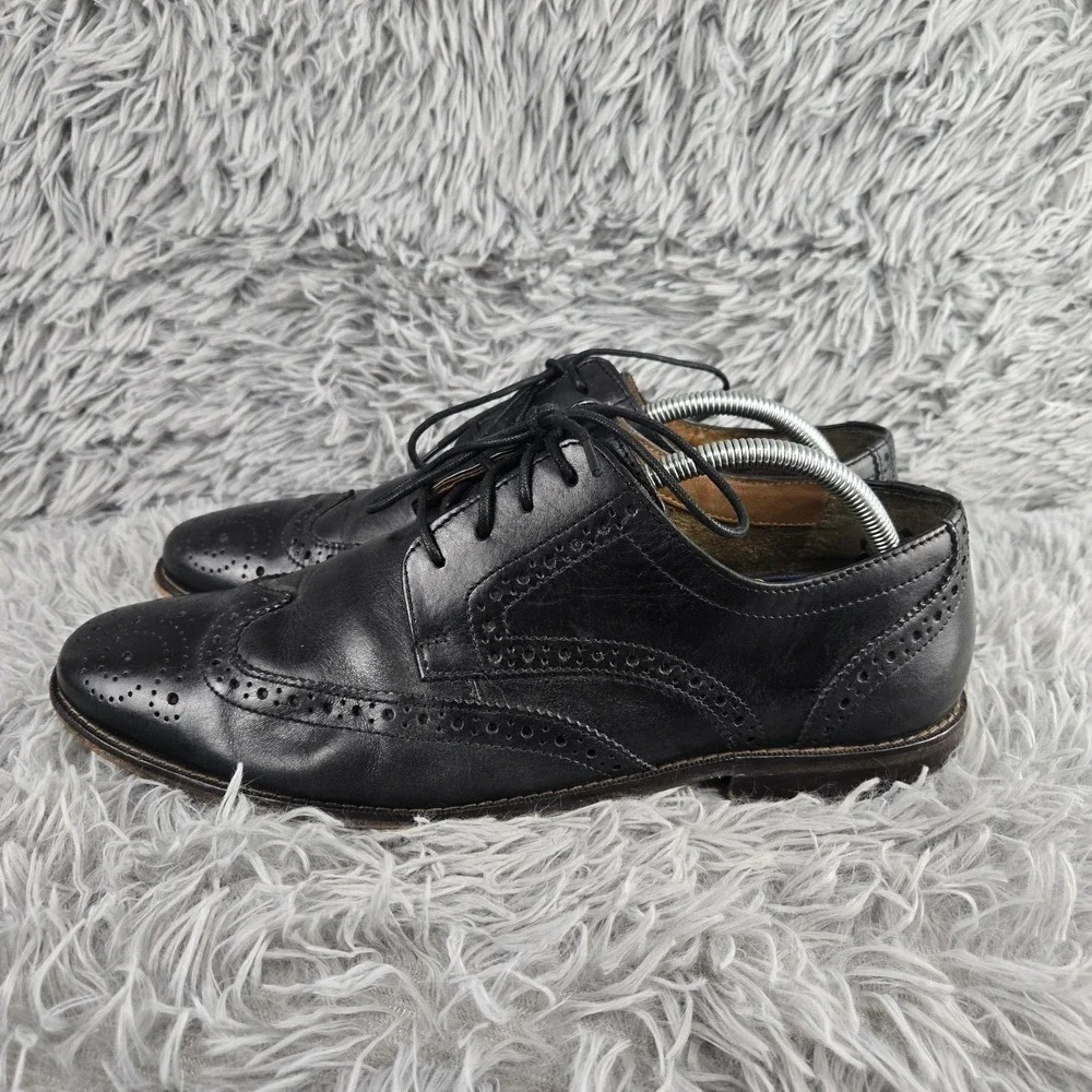 Florsheim Wingtip Oxford Mens 9.5 D Black Leather Brogue Dress Shoes 11588-001